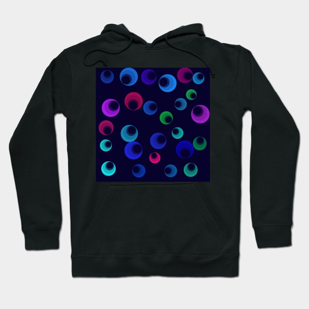 Abstract Circles Multicolor Hoodie by Klssaginaw